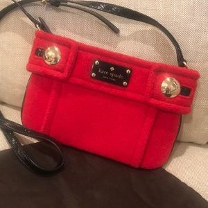 Beautiful ♥️Kate Spade red/gold crossbody purse - comes with storage bag